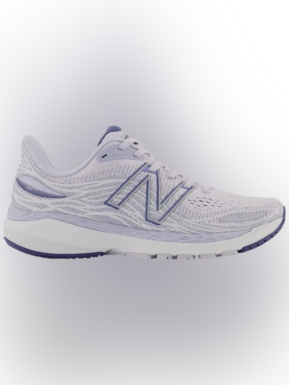 New Balance Fresh Foam 860v12 running shoes in a grey and purple color way Sz 11